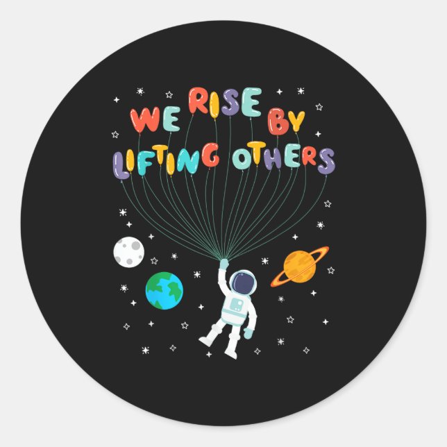 Rise Children Apparel Uni-kids Black Small We Rise Runder Aufkleber (Vorderseite)