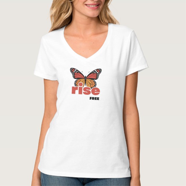 Rise Free Butterfly Women’s T-Shirt  (Devant)