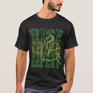 Rise Grind Repeat Flexing Arm Motivation T-Shirt