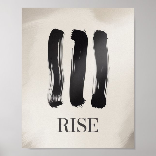 Rise – Minimalist Inspirational Poster for Mental  (Devant)