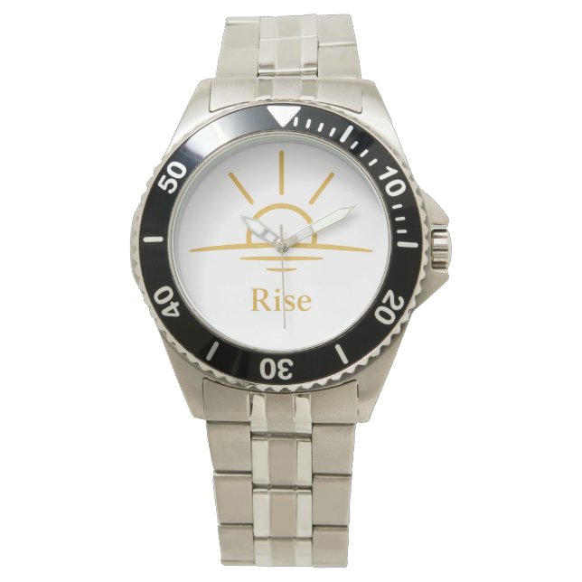 Rise — Minimalist Sunrise Armbanduhr (Vorderseite)