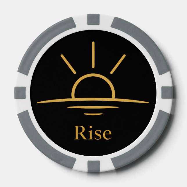Rise — Minimalist Sunrise Pokerchips (Vorderseite)