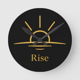 Rise — Minimalist Sunrise Runde Wanduhr