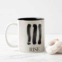 Rise Motivations-Kaffeetasse mit minimalistischer