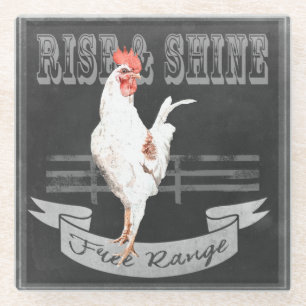 Rise & Shine Rooster Glasuntersetzer