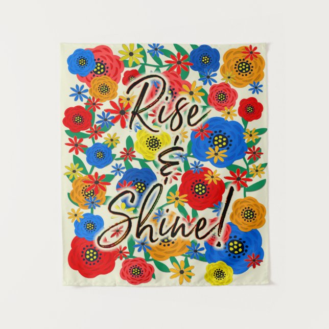 Rise & Shine Small Wandteppich (Vorderseite)