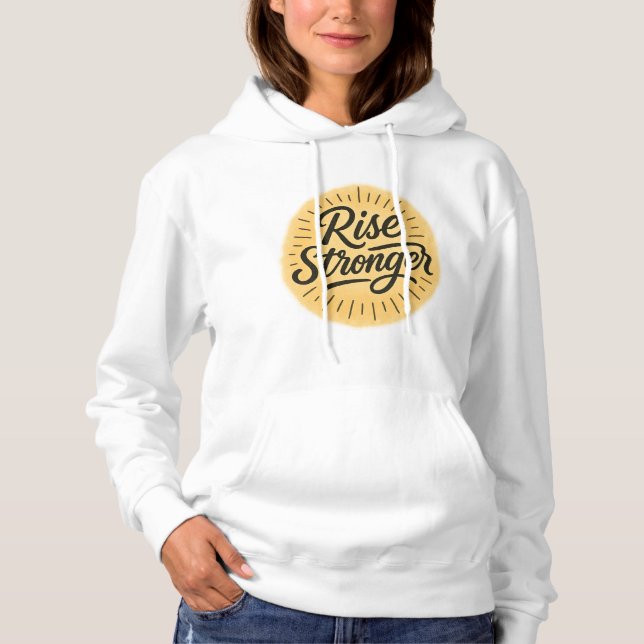 Rise Stronger Hand Gezeichnet Hoodie (Vorderseite)