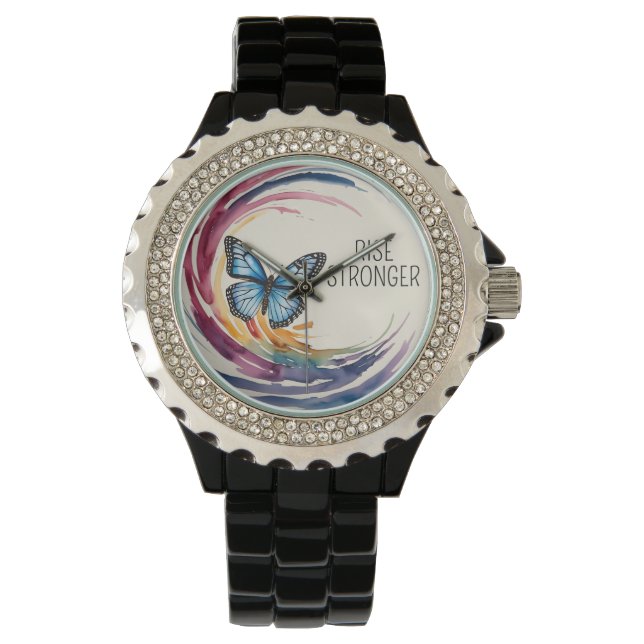 Rise Stronger Themed Armbanduhr (Vorderseite)