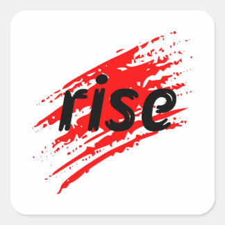 Rise Tiger Klauen Grafik Aufkleber– Wild Street St Quadratischer Aufkleber
