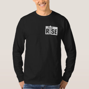 Rise Typografisches Aufwärts Sauberes Schwarzes Sh T-Shirt