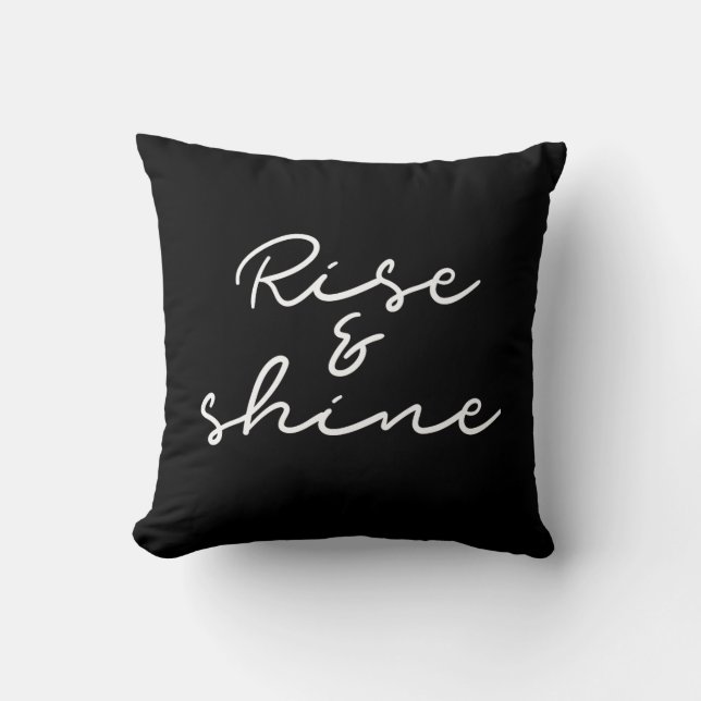 Rise und glänzende schwarze Kissen (Vorderseite)