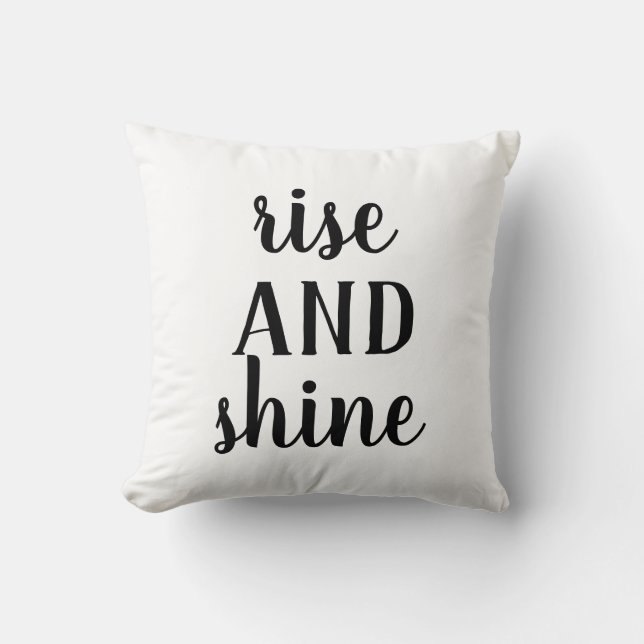Rise und Shine | Editierbare Farben | Bauernhof Kissen (Vorderseite)
