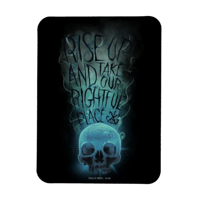 "Rise Up" Skull & Smoke Graphic Magnet (Vertikal)