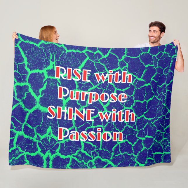 RISE with Purpose SHINE with Passion Fleecedecke (Beispiel)