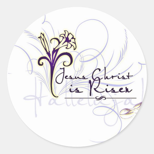 Risen Classic Round Sticker (Vorderseite)