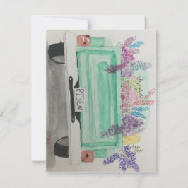 Risen floral Lruck notecard Mitteilungskarte
