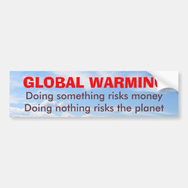 Risiken des globalen Erwärmungs-Autoaufklebers Autoaufkleber (Vorne)