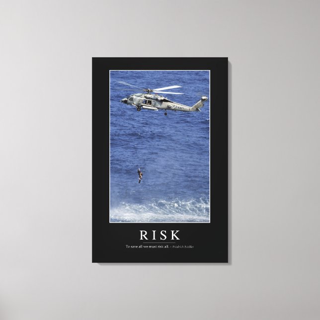 Risiko: Inspiration Zitat 1 Leinwanddruck (Vorderseite)