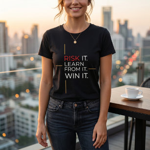 Risiko. Lerne daraus. Win It - Motivierend Quot Tri-Blend Shirt