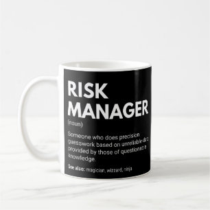 Risikomanager Lustige Arbeitsdefinition Kaffeetasse