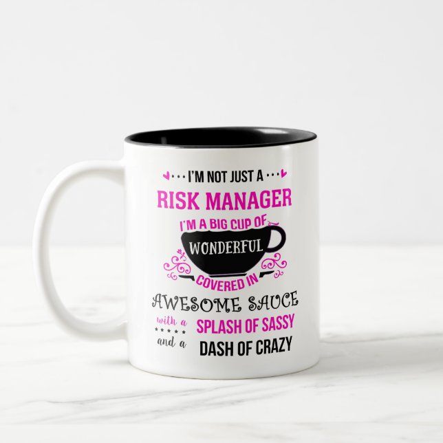 Risikomanager Wunderbar Phantastisch Zweifarbige Tasse (Links)