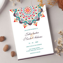 Rising Boho Indian Fusion Floral Mandala Wedding