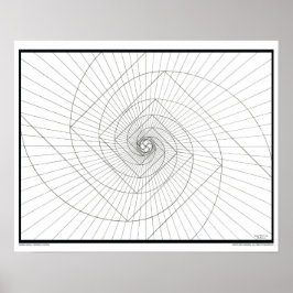 Rising Deosil Fibonacci Spiralfarbenposter Poster