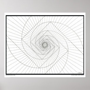 Rising Deosil Fibonacci Spiralfarbenposter Poster