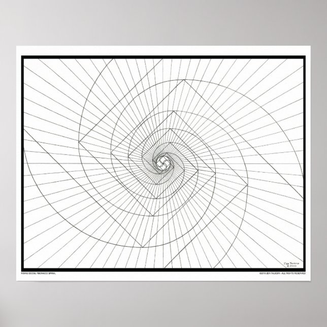 Rising Deosil Fibonacci Spiralfarbenposter Poster (Vorne)