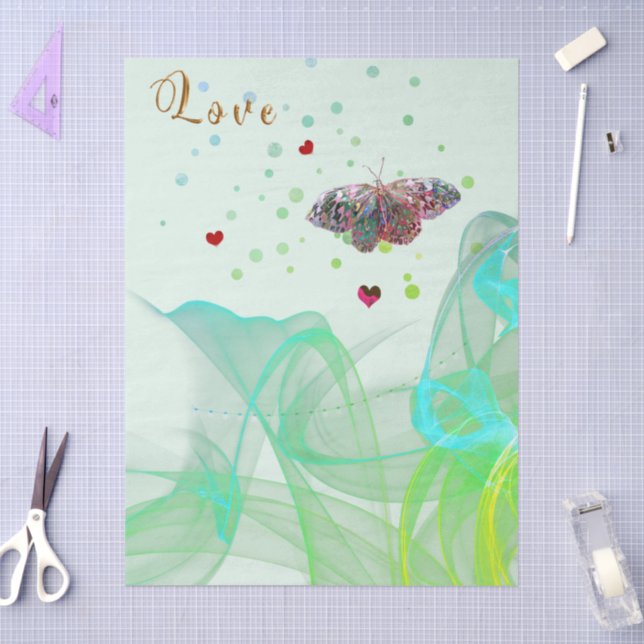 Rising Love Butterfly Tissue Paper Seidenpapier (Basteln)