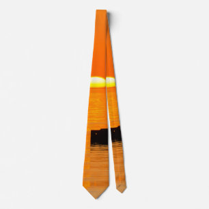 Rising Orange Neck Tie Krawatte