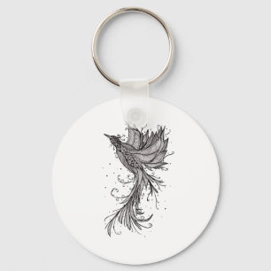 Rising Phoenix Lineart Key Chain Schlüsselanhänger