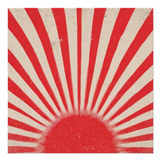 Rising Sun Background – Retro Vintage Rays Fotodruck (Vorne)
