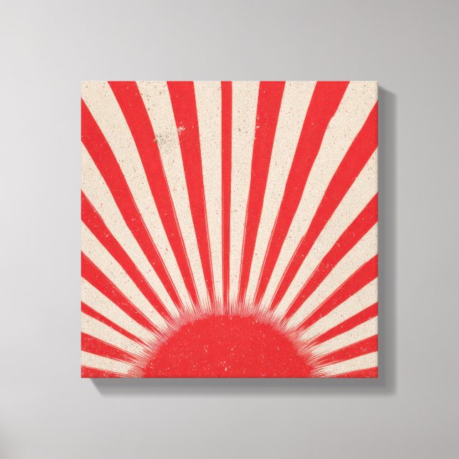 Rising Sun Background – Retro Vintage Rays Leinwanddruck (Vorderseite)