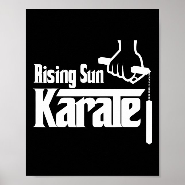 Rising Sun Karate Nunchuck Poster (Vorne)