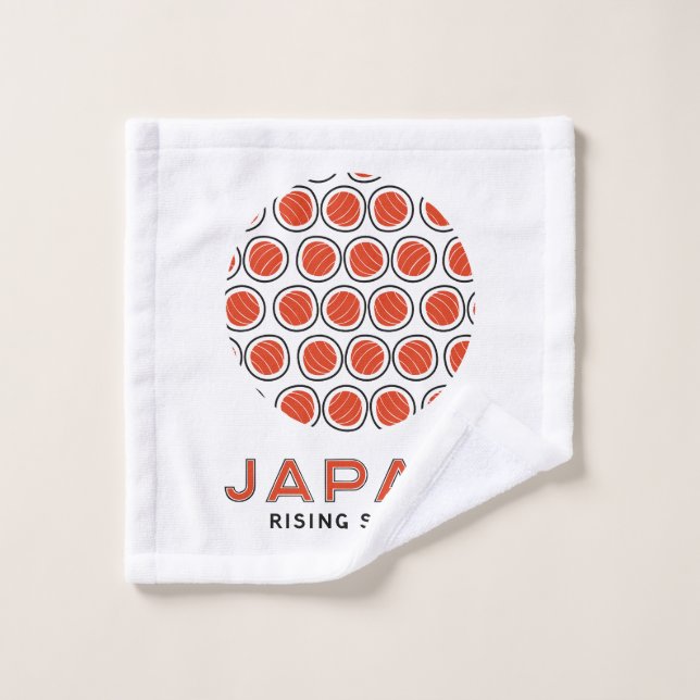Rising Sushi Badhandtuch Set (Waschlappen)