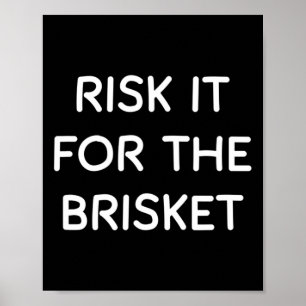 Risk It For The Brisket Jüdisches Deli Bbq Pastram Poster