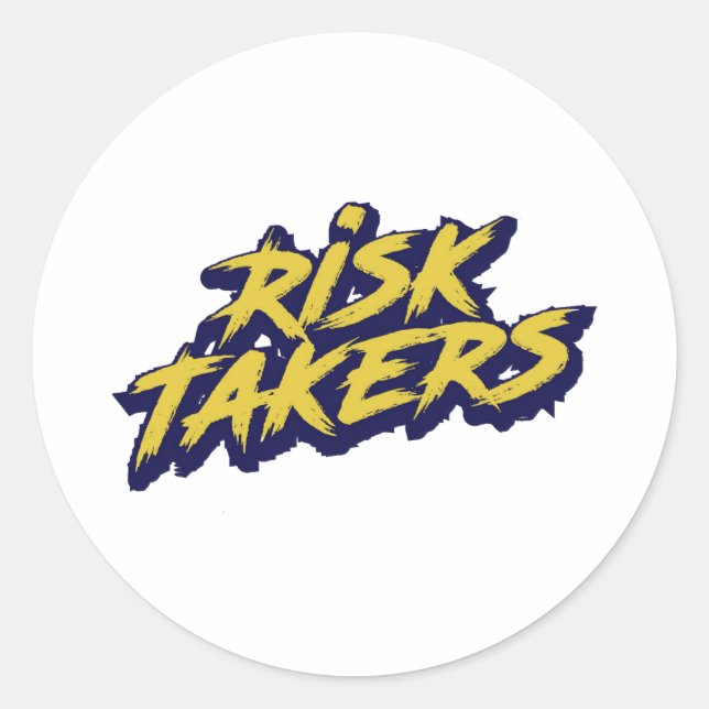 "Risk Takers" Graffiti Street Art Runder Aufkleber (Vorderseite)