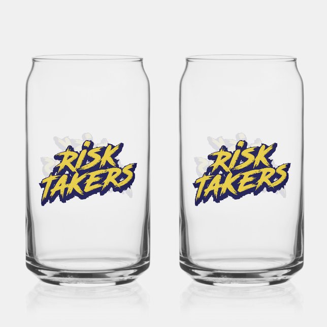 "Risk Takers" Urban Style Typography Dosenglas (Vorderseite)