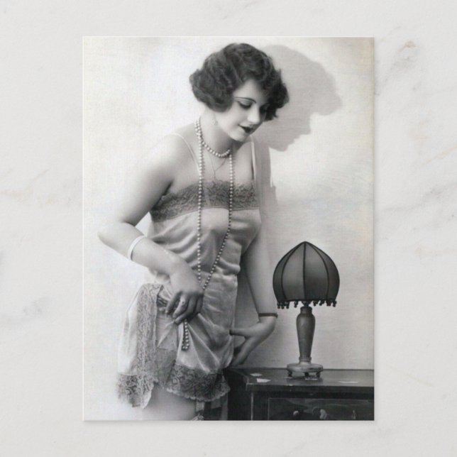 Riskante französische Foto-Postkarte Postkarte (Vorderseite)