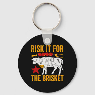 Riskier es für das Brisket Lustiger BBQ-Smoking-Pa Schlüsselanhänger