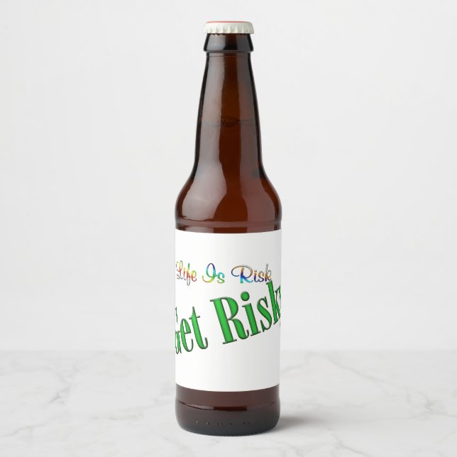 Riskieren Bierflaschenetikett (Vorderseite)