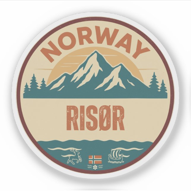 Risør, Norge Norwegen Aufkleber (Vorderseite)