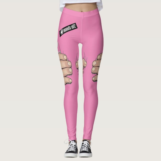 Risque Pink Prude Spaß Funny Leggings (Vorderseite)
