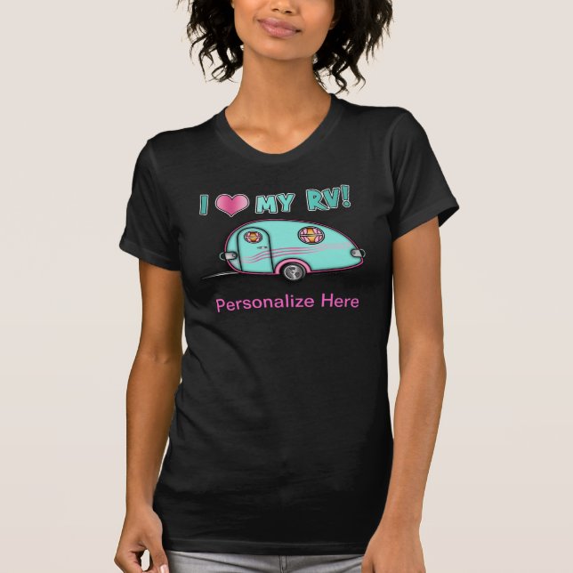 Riss-Tropfen RV-Reise-Anhänger T - SHIRTS (Vorderseite)