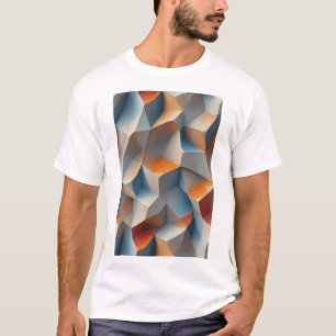 Risse Geometrie: Skulpturale Abstrakt T-Shirt