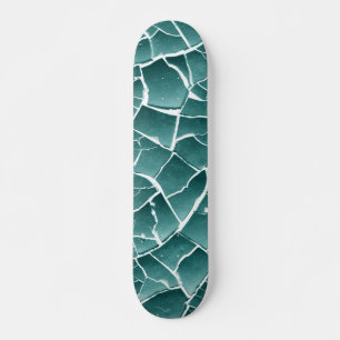 Risse getrockneter Schmutz - Aquamarin grün gefärb Skateboard