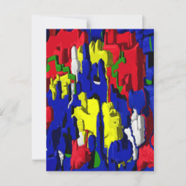 Risse im Blau, abstrakt Postkarte