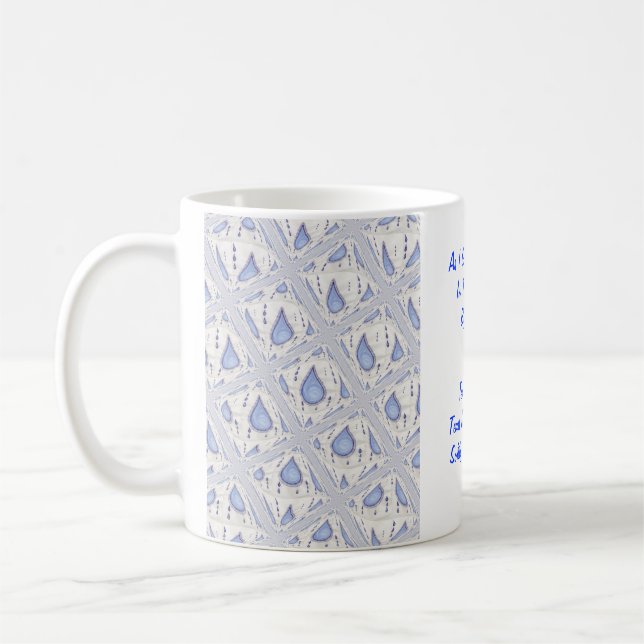 "Risse in einer Flasche " Kaffeetasse (Links)