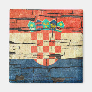 Risse kroatische Flag Peeling Paint Effect Magnet